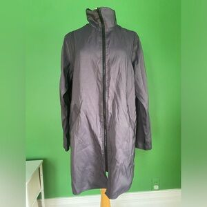 Mycra Pac purple black reversible zip coat with hidden hood
